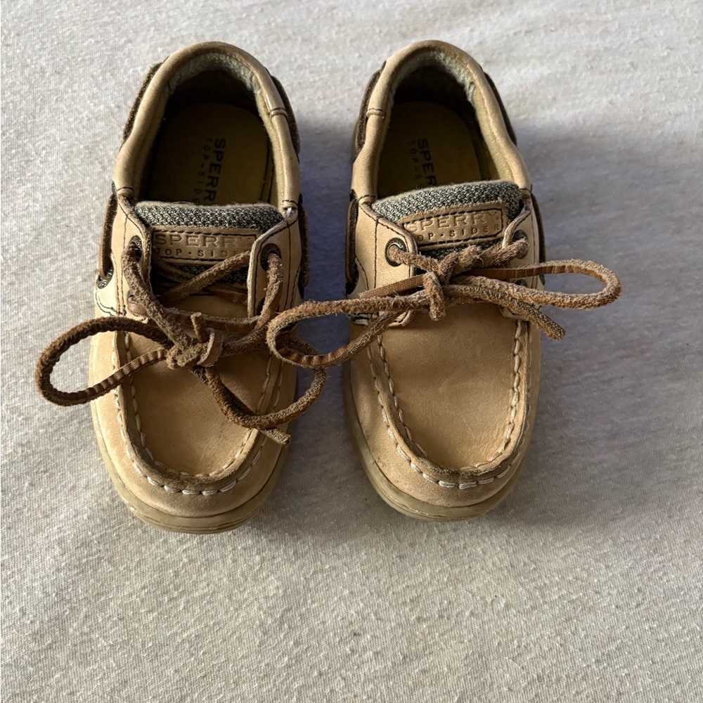 Sperry Toddler Size 8 Tan Boat Shoes